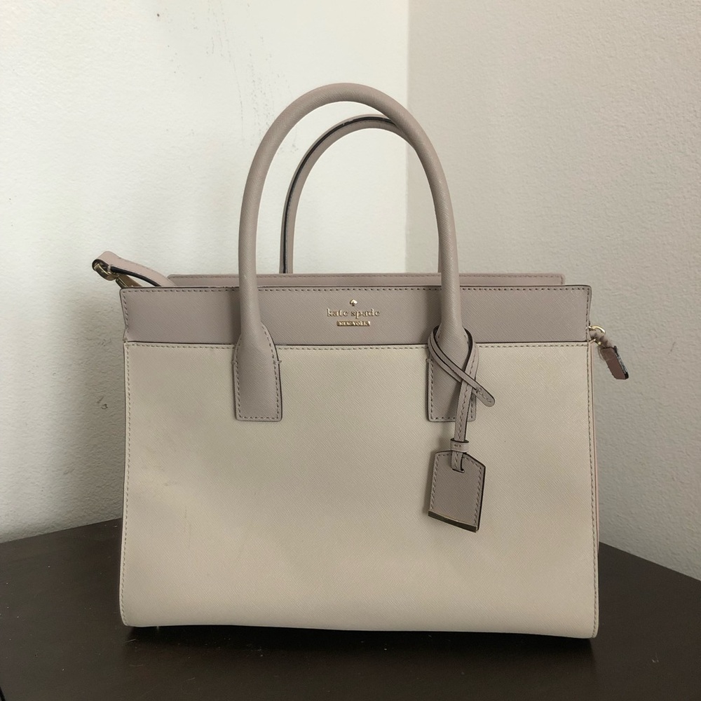Kate Spade Cream and Tan Handbag